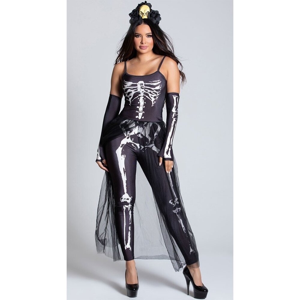 NEW Bare Bones Babe Costume Womens SZ XL Halloween Theatre MSRP $47